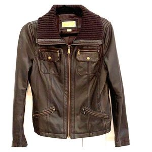 Brown Michael Kors Leather Jacket